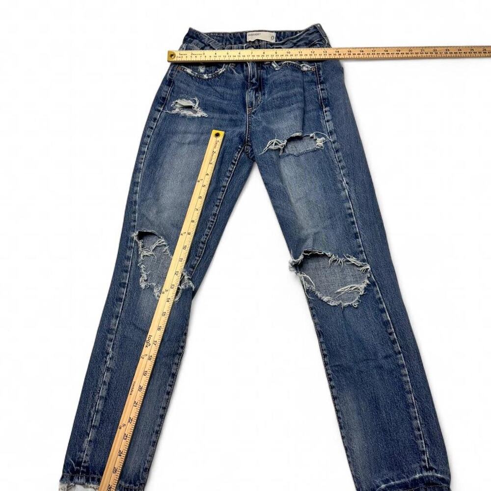 Garage Size 0 Denim Distressed Jeans Straight Leg - Picture 3 of 4